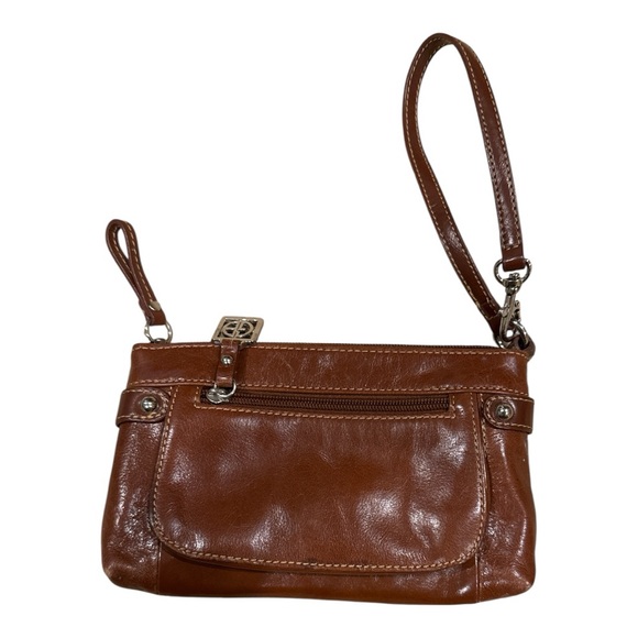 🧡 5 for $25 🧡 Brown Leather Wristlet - Picture 1 of 3